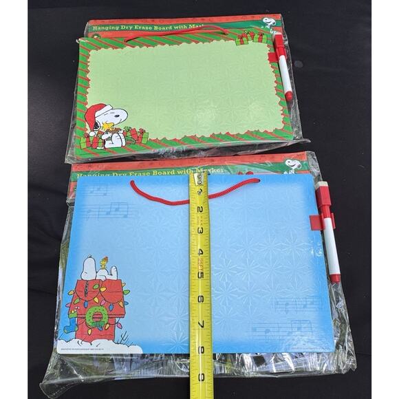 2 New Cute Sealed Peanuts Snoopy Hanging Dry Erase Board With Marker! - Picture 4 of 7